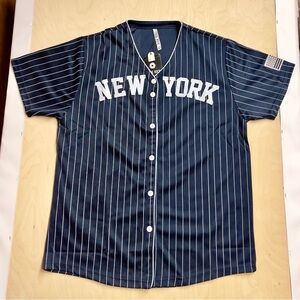 TRUE ROCK Navy Pinstripe Jersey